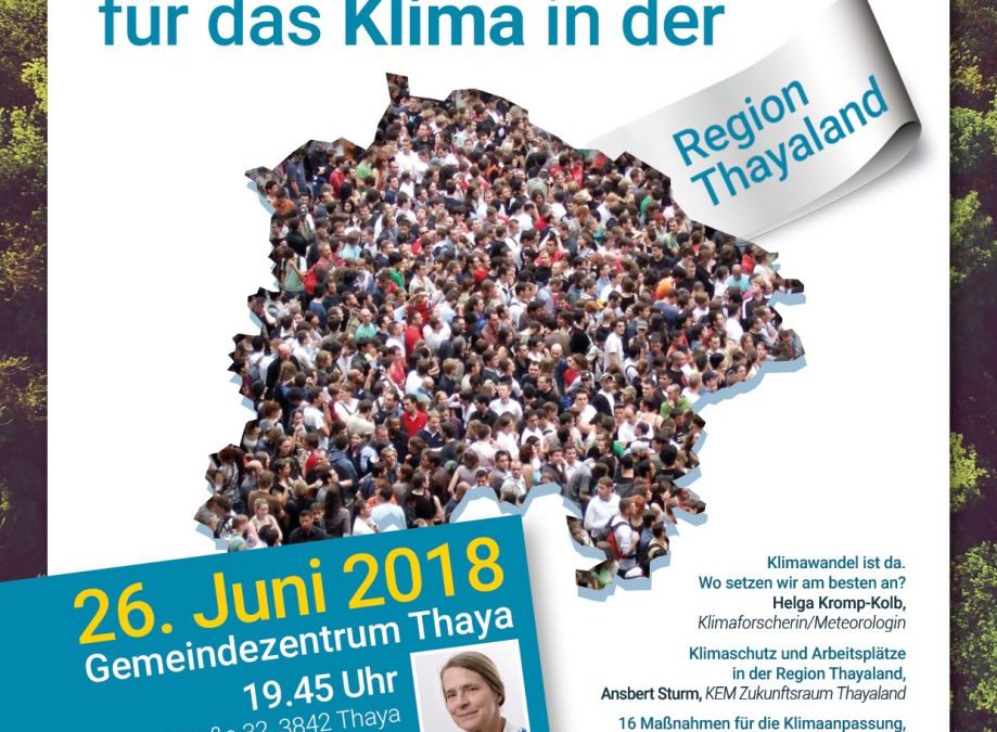 Infoabend “32.820 clevere Köpfe für das Klima in der Region Thayaland”